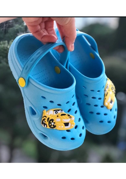 Erkek Çocuk Sandalet Terlik Kaydırmaz Taban Phylon (Hafif) Lüx Çocuk Sandalet Terlik