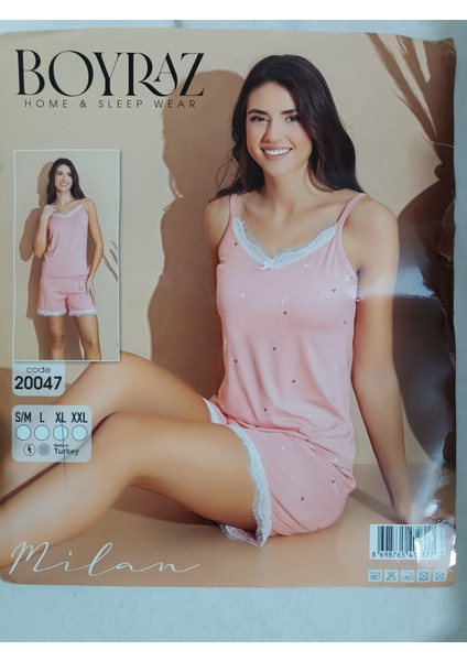 Bayan Boyraz Ip Askılı Şortlu Takım