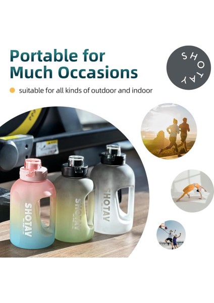 Colorful Su Matarası Tritan Siyah 1500ML