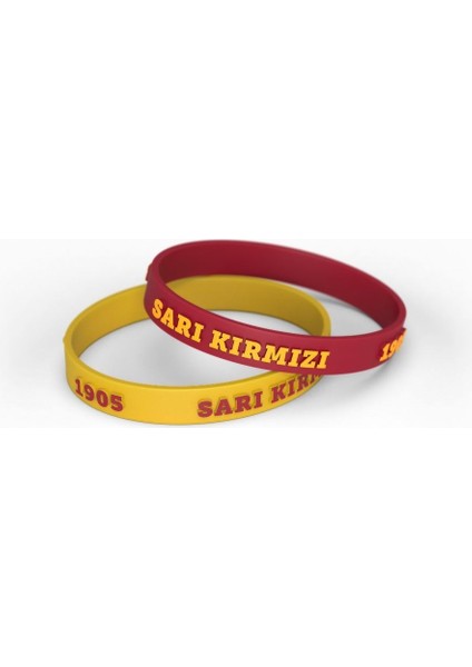 Orijinal Lisanslı Sarı Kırmızı 1905 2'li Bileklik Aslan Baskılı Hediyelik Ahşap Kutulu