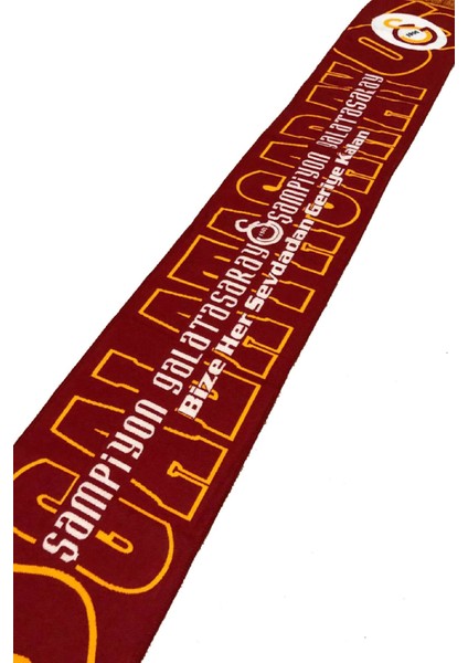 Lisanslı Akrilik Şampiyon Galatasaray Atkı Hediyelik Ahşap Kutulu