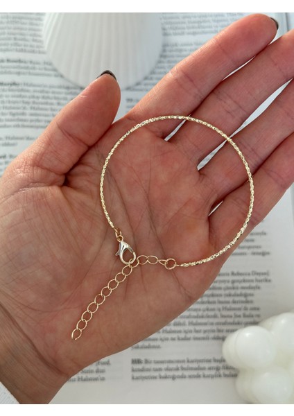 Ikili Minimal Işıltılı Bileklik | 1 Adet Gold ve 1 Adet Gümüş Renk Işıltılı Bileklik modelleri