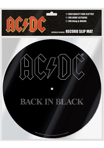 Ac / Dc Back In Black Pikap Keçesi Slıp Mat