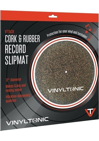 Vınlytonıc 12'' Mantar ve Lastik (Cork & Rubber) Plak Keçesi (Tekli)