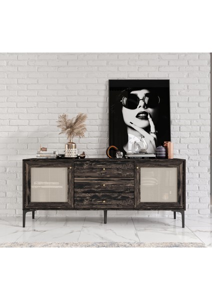 Trio Dekoratif Yemek Odası Takımı (%100MDF)