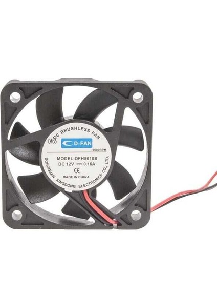 Fan 2 Kablolu 50X50X10MM 12V 0.16A