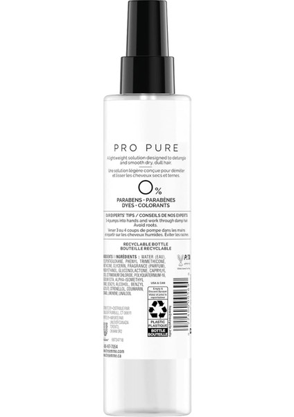 Pro Pure Durulanmayan Sprey Saç Kremi 180 ml fiyatları