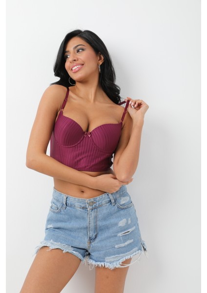 Iç Giyim Kadın Bralet Çizgi Desen Destekli Bralet Sütyen 640 fiyatları