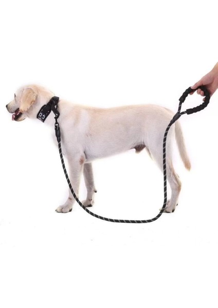 Köpekler İçin Gezdirme Tasması Reflektörlü 130 cm Halat Orta Ve Büyük Boy Köpekler İçin Siyah fiyatları