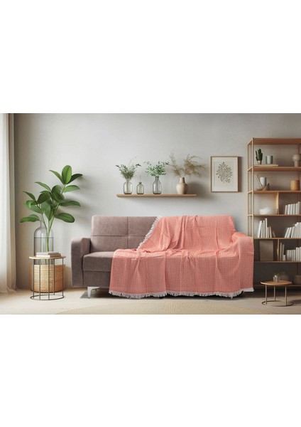 Pamuklu Kaymaz Koltuk Çekyat Örtüsü&koltuk Şalı 170X210