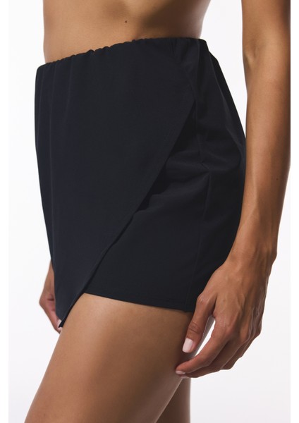 Skirt Siyah Deniz Şortu