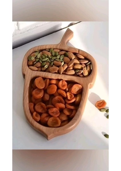 Fıstık Model Ahşap Çerezlik
