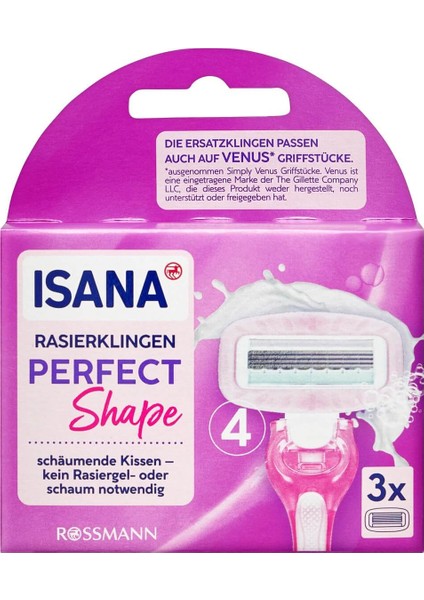 Perfect Shap 4 Bıçaklı Tıraş Bıçağı 3'lü Yedek