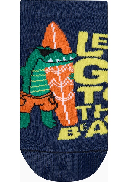 Erkek Çocuk Crocodile Çok Renkli 3lü Patik Çorap