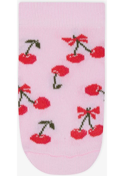 Kız Çocuk Bow Cherry Çok Renkli 3lü Patik Çorap modelleri