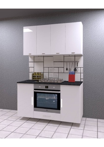 140LIK Üst Dolaplı Ankastre Dolabı, Mutfak Dolabı, Çok Amaçlı Dolap