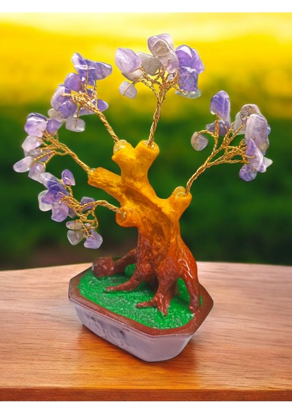 Ametist Doğal Taş Ağaç (15 cm )