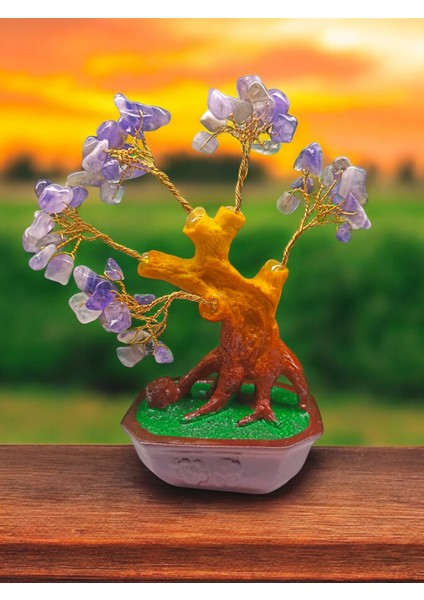 Ametist Doğal Taş Ağaç (15 cm ) modelleri
