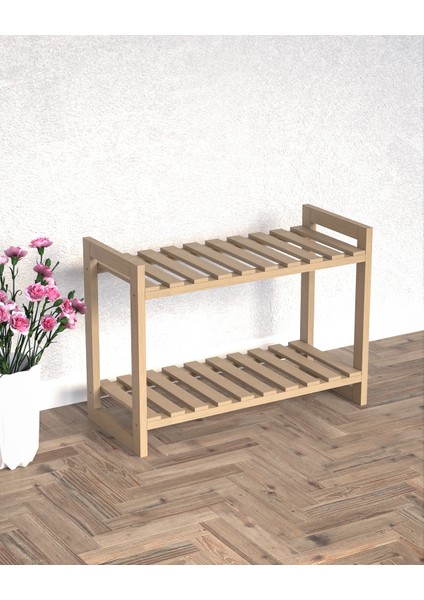 Çok Amaçlı Raf, Ahşap Masif Raf (30 x 70 x 45)