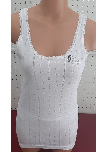 Kadın Jakarlı Geniş Askılı Atlet 2'li Paket Siyah-Beyaz Renk Beden S-M modelleri