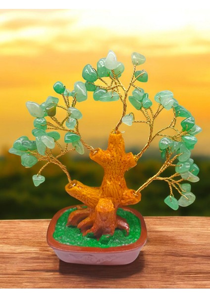 Aventurin Doğal Taş Ağaç (15 cm )