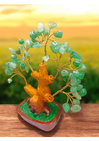 Aventurin Doğal Taş Ağaç (15 cm ) modelleri