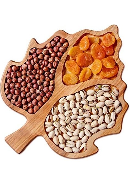 Çınar Yaprağı Model Ahşap Çerezlik fiyatları