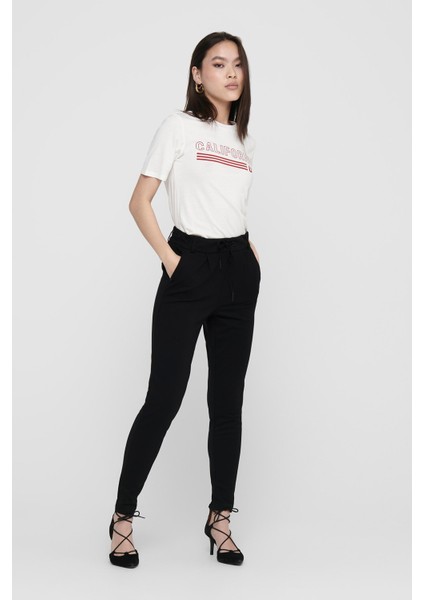 Normal Bel Regular Fit Dar Paça Onlpoptrash Pantolon Bayan Pantolon 15115847