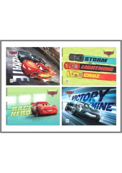Cars Resim Defteri 25X35 15 Yaprak Spiralli Lisanslı - 3 Adet