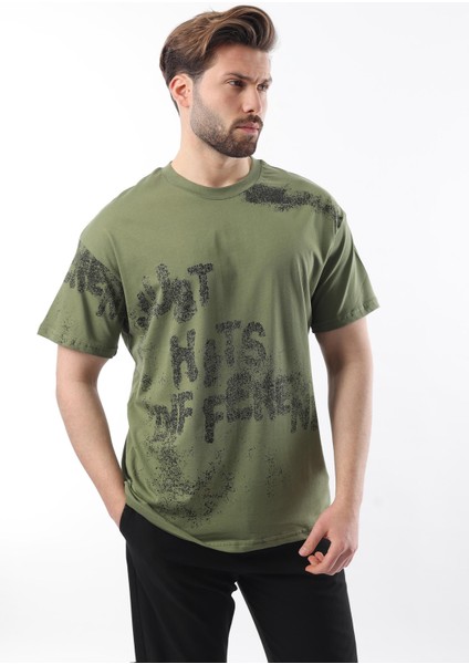 Haki Baskılı Erkek T-Shirt E7115 modelleri