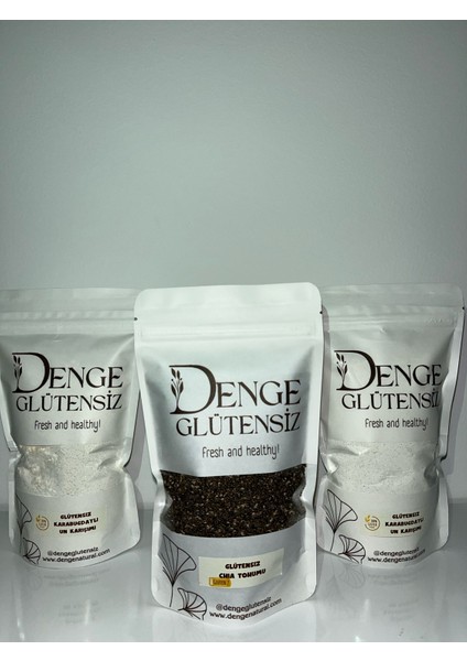 Denge Glutensiz Karabuğdaylı Un Karışımı ve Chia Tohumu 3'lü Set modelleri