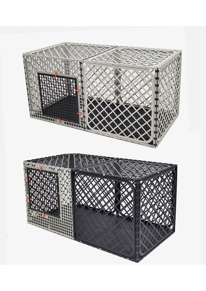 60CM x 120CM Yükseklik 60CM Tabanı Dolu-Üstü Kapalı Köpek, Kedi Tavşan Çit ve Kafesi indirimleri