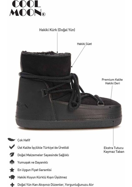 Kürk Kar Botu 251001 Siyah
