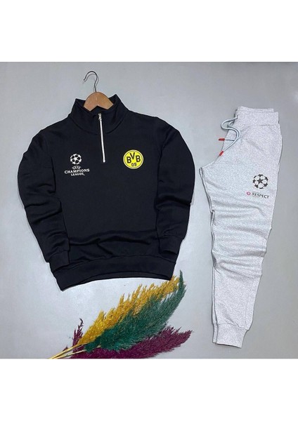 Yarım Fermuarlı Polar Sweat + Eşofman