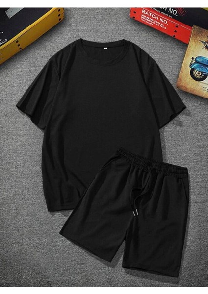 Siyah T-Shirt Siyah Şort Takım