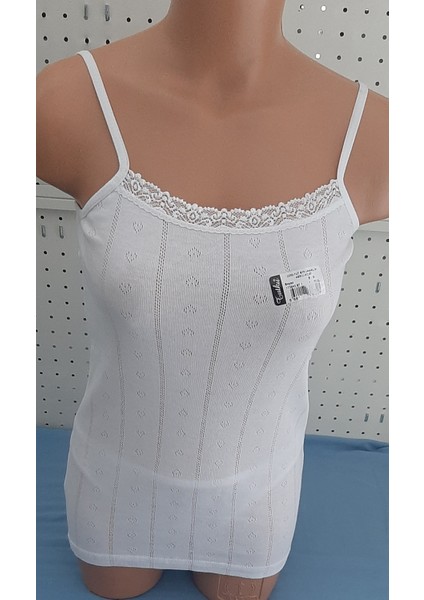 Kadın Jakarlı Ince Askılı Atlet 2'li Paket L-XL Siyah-Beyaz Renk