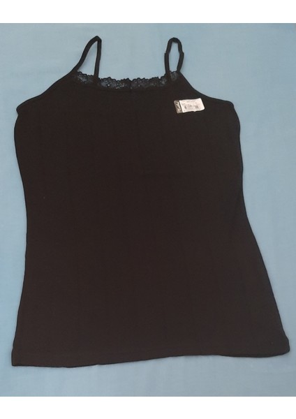 Kadın Jakarlı Ince Askılı Atlet 2'li Paket L-XL Siyah-Beyaz Renk