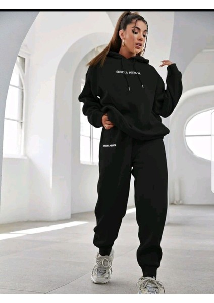 Kapşonlu Oversize Kışlık Eşofman Takımı Unisex