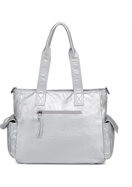 Yıkama Deri Omuz Askılı Kadın Çantası 21K Barcelona 1927 modelleri