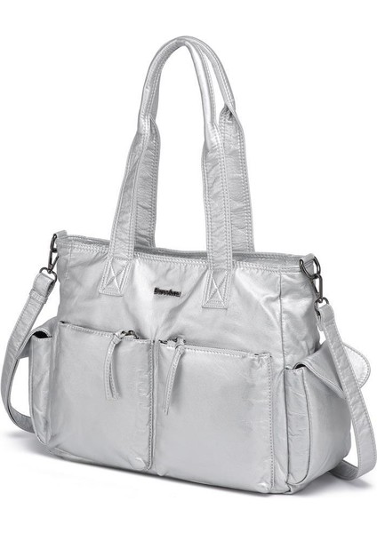 Yıkama Deri Omuz Askılı Kadın Çantası 21K Barcelona 1927 fırsatları