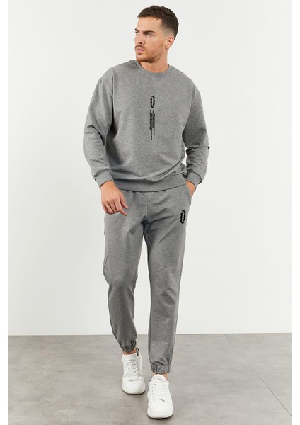 Erkek Dikey Oversize 0 Yaka Eşofman Takımı