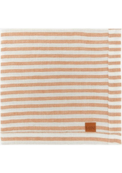 Linen 2'li Peçete Çizgili Taba 45 x 45 cm