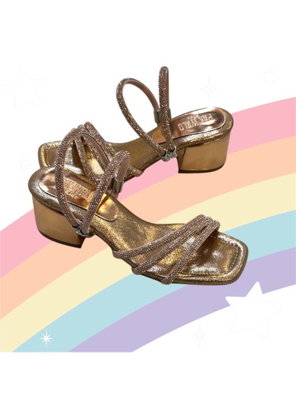 Kafkaslar Kız Çocuk Kısa Topuklu Taşlı Abiye Ayakkabı fiyatları