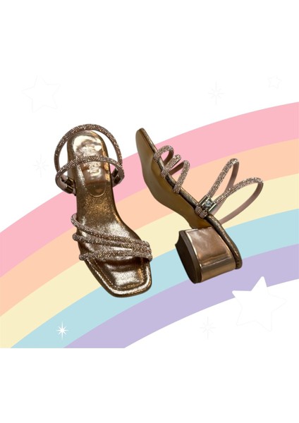 Kafkaslar Kız Çocuk Kısa Topuklu Taşlı Abiye Ayakkabı modelleri