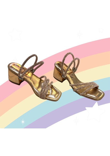 Kafkaslar Kız Çocuk Kısa Topuklu Taşlı Abiye Ayakkabı fırsatları