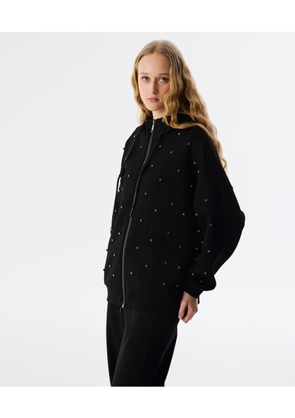 Işlemeli Oversıze Sweatshırt TS1250091039001