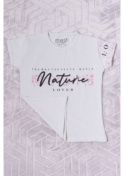 Kız Çocuk Tshirt Nature Baskılı Bisiklet Yaka E12 fiyatları