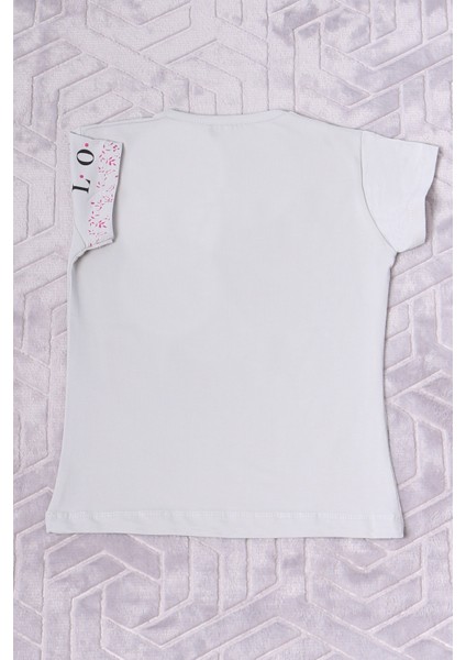 Kız Çocuk Tshirt Nature Baskılı Bisiklet Yaka E12 modelleri