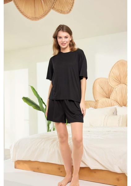 Aydoğan Kadın Siyah %95 Lyocell %5 Elasthan Pijama Takımı fiyatları