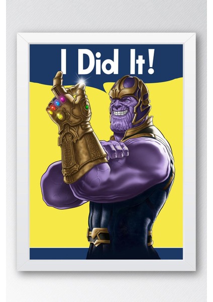 Thanos Çerçeveli Tablo - Marvel Film Posteri Tablo